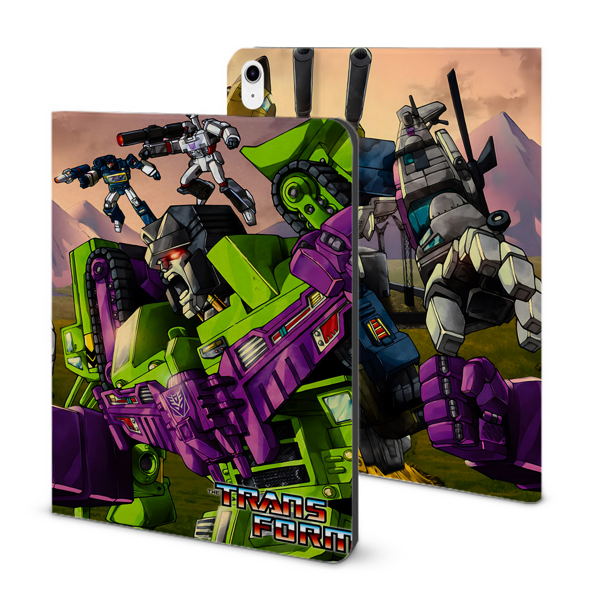 （画像用） Transformers トランスフォーマー IPad ケース ブック型 PUレザー TPU 耐衝撃 軽量 薄型 ペン収納なし 全面保護 IPad 各モデル対応